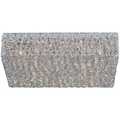 Luminosa Lighting Luminosa Wire Glass & Crystal Ceiling Light Aluminum from B&Q