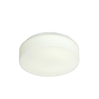 Luminosa Lighting Luminosa Boxer Flush Ceiling Light White G10Q Bulb from B&Q
