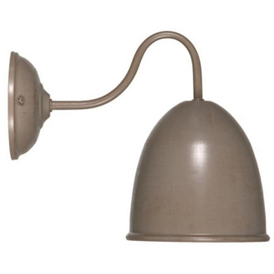 Luminosa Lighting Luminosa Pharmacy Dome Wall Light Pale Taupe from B&Q