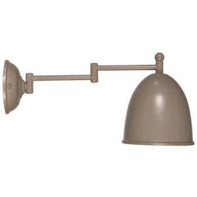Luminosa Lighting Luminosa Pharmacy Dome Wall Light Pale Taupe from B&Q