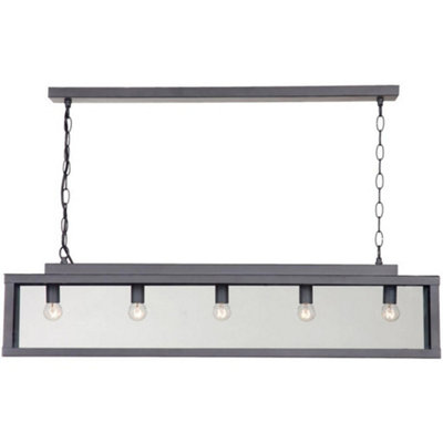 B&Q -  Luminosa Zenia 5 Light Straight Bar Pendant Ceiling Light Lead