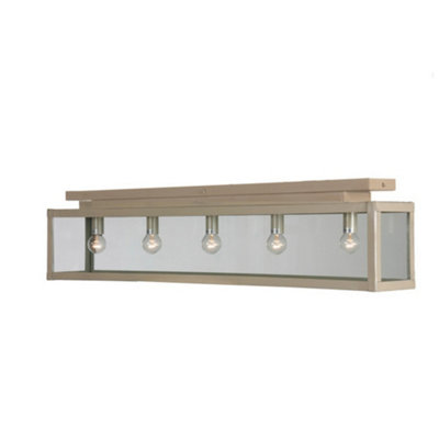 Luminosa Lighting Luminosa Zenia 5 Light Semi Flush Light Ivory from B&Q