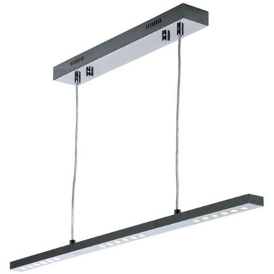 Luminosa Lighting Luminosa Minimum Straight Bar Pendant Ceiling Light Chrome from B&Q