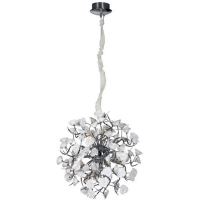 B&Q -  Luminosa Rosaluci Pendant Ceiling Light Chrome White