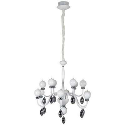 Luminosa Lighting Luminosa Hip Hop Multi Arm Chandeliers White Acrylic