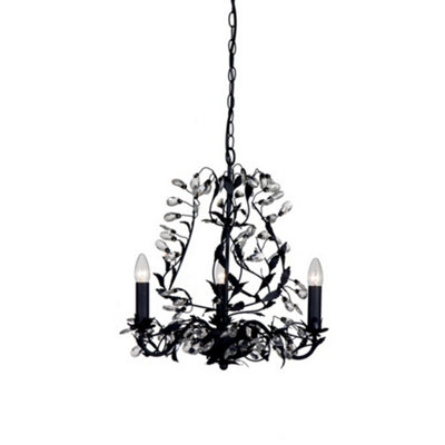 Luminosa Lighting Luminosa Michelan 3 Light Multi Arm Chandeliers Black