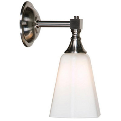 Luminosa Lighting Luminosa Classic Bathroom Wall Light Satin Nickel Ip44 from B&Q