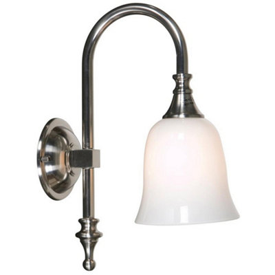 Luminosa Lighting Luminosa Classic Bathroom Wall Light Satin Nickel Ip44 from B&Q