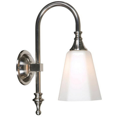 Luminosa Lighting Luminosa Classic Bathroom Wall Light Satin Nickel Ip44 from B&Q