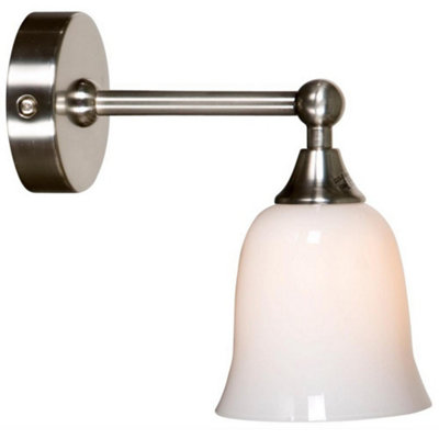 Luminosa Lighting Luminosa Classic Bathroom Wall Light Satin Nickel Ip44 from B&Q