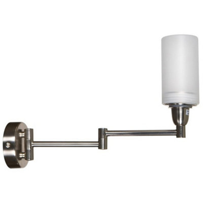 Luminosa Lighting Luminosa Classic Bathroom Wall Light Satin Nickel Ip44 from B&Q