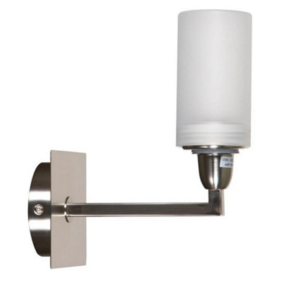 Luminosa Lighting Luminosa Classic Bathroom Wall Light Satin Nickel Ip44 from B&Q