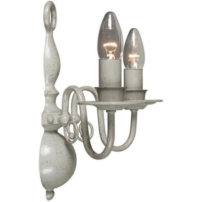 Luminosa Lighting Luminosa Brugge Candle Wall Light Gray