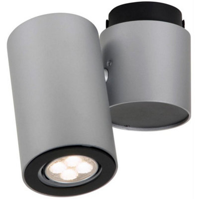 Luminosa Lighting Luminosa Barro Single Spotlight Silver from B&Q