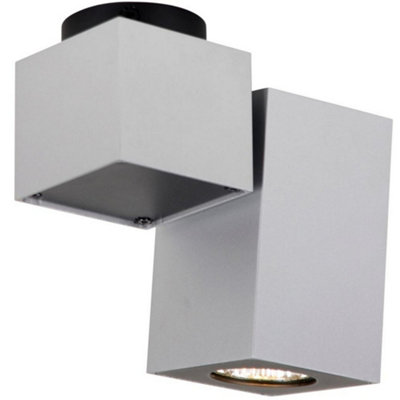 Luminosa Lighting Luminosa Squad Single Spotlight Silver from B&Q