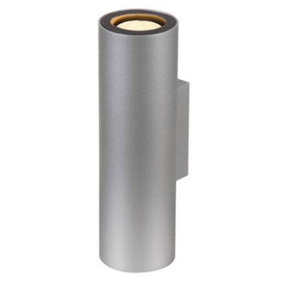 Luminosa Lighting Luminosa Barro Up & Down Wall Light Silver from B&Q