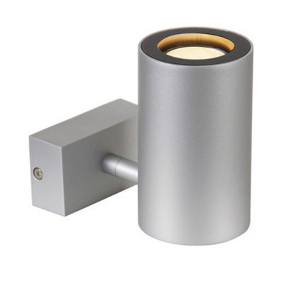B&Q -  Luminosa Barro Wall Uplight Silver