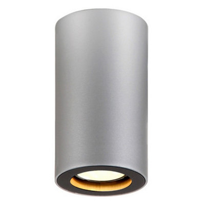 B&Q -  Luminosa Barro Surface Mounted Downlight Silver