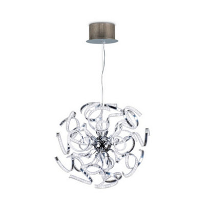 Luminosa Lighting Luminosa Volupta Spherical Pendant Ceiling Light Chrome from B&Q