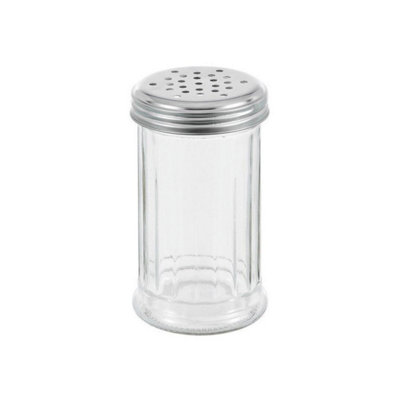 Glass Salt/pepper Shaker With Stainless Steel Lid Retro Diner Dispenser 300Ml from B&Q