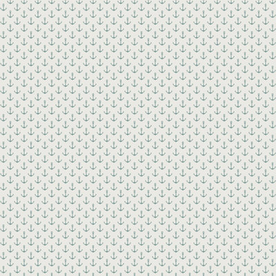 B&Q -  Skagen Cream Blue Anchor Smooth Wallpaper
