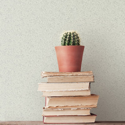 Galerie Blomstermala Green Pretty Trail Smooth Wallpaper from B&Q