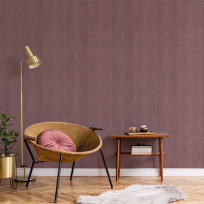 Galerie Botanica Mauve Small Weave Plain Smooth Wallpaper from B&Q