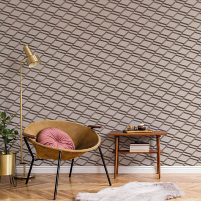 Galerie Botanica Lilac Chain Link Smooth Wallpaper from B&Q