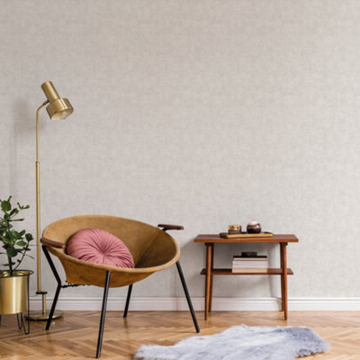 Galerie Luxe Silver Pearl Plain Smooth Wallpaper from B&Q