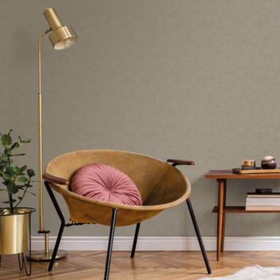 Galerie Luxe Gold Beige Pearl Plain Smooth Wallpaper from B&Q