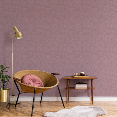 Galerie Luxe Pink Pearl Plain Smooth Wallpaper from B&Q