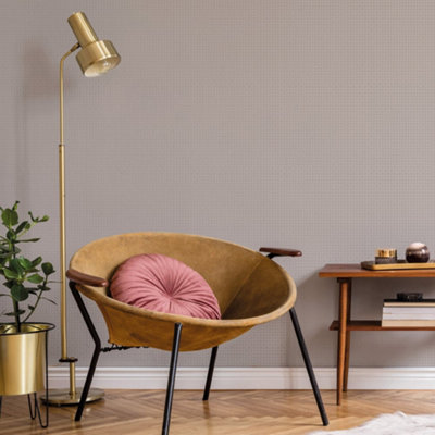 Galerie Luxe Greige Glamour Geo Smooth Wallpaper from B&Q