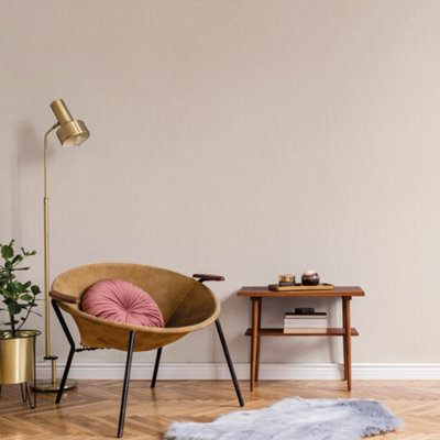 Galerie Luxe Cream Texture Effect Plain Smooth Wallpaper from B&Q