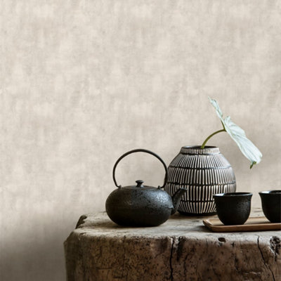 Galerie Shades Of Colour Cream Mottled Effect Wallpaper from B&Q