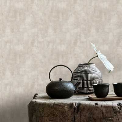 Galerie Shades Of Colour Beige Mottled Effect Wallpaper from B&Q