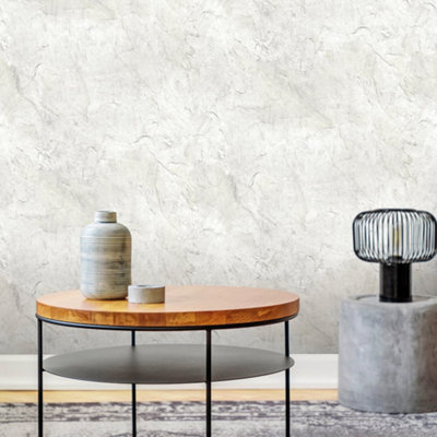 Galerie Shades Of Colour Silver Grey Rock Effect Wallpaper from B&Q