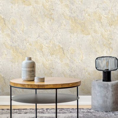 Galerie Shades Of Colour Beige Rock Effect Wallpaper from B&Q