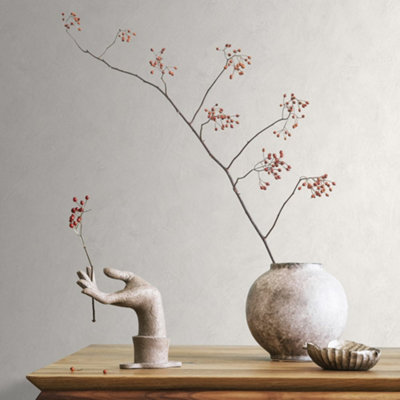 Galerie Shades Of Colour Silver Grey Plaster Effect Wallpaper from B&Q