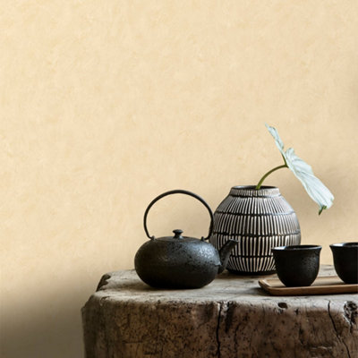 Galerie Shades Of Colour Tan Plaster Effect Wallpaper from B&Q
