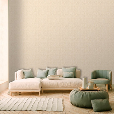 Galerie Shades Of Colour Beige Orange Textile Textured Wallpaper from B&Q