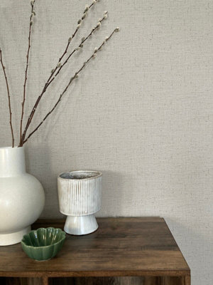 Belgravia Maya Textured Plain Grey from B&Q