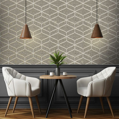 Belgravia Décor Concrete Linear Brown from B&Q