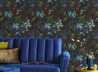 B&Q -  Décor Kanata Cobalt Blue Black