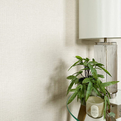 Belgravia Décor Grasscloth Texture Cream from B&Q