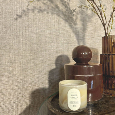 Belgravia Décor Grasscloth Texture Beige from B&Q