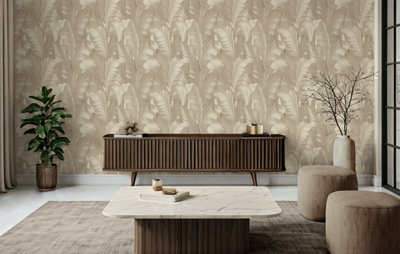 B&Q -  Decor Sumatra Beige Wallpaper