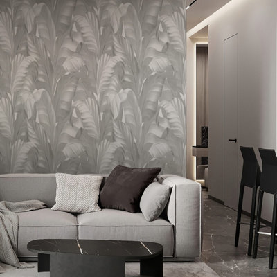 Belgravia Decor Sumatra Grey Wallpaper from B&Q