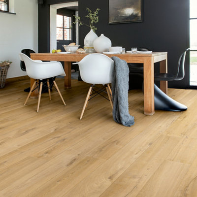 Quick-Step Aquanto Wood Plank Oak Effect Embossed Laminate Flooring1.835M² from B&Q