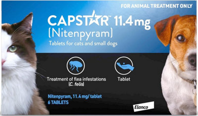 Capstar Flea Treatment Tablets For Dogs And Cats-11.4MgPack Of 6 Tablets from B&Q