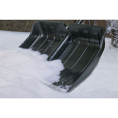 545mm Wide Head Snow Shovel - Forged Metal Shaft - Lightweight & Durable